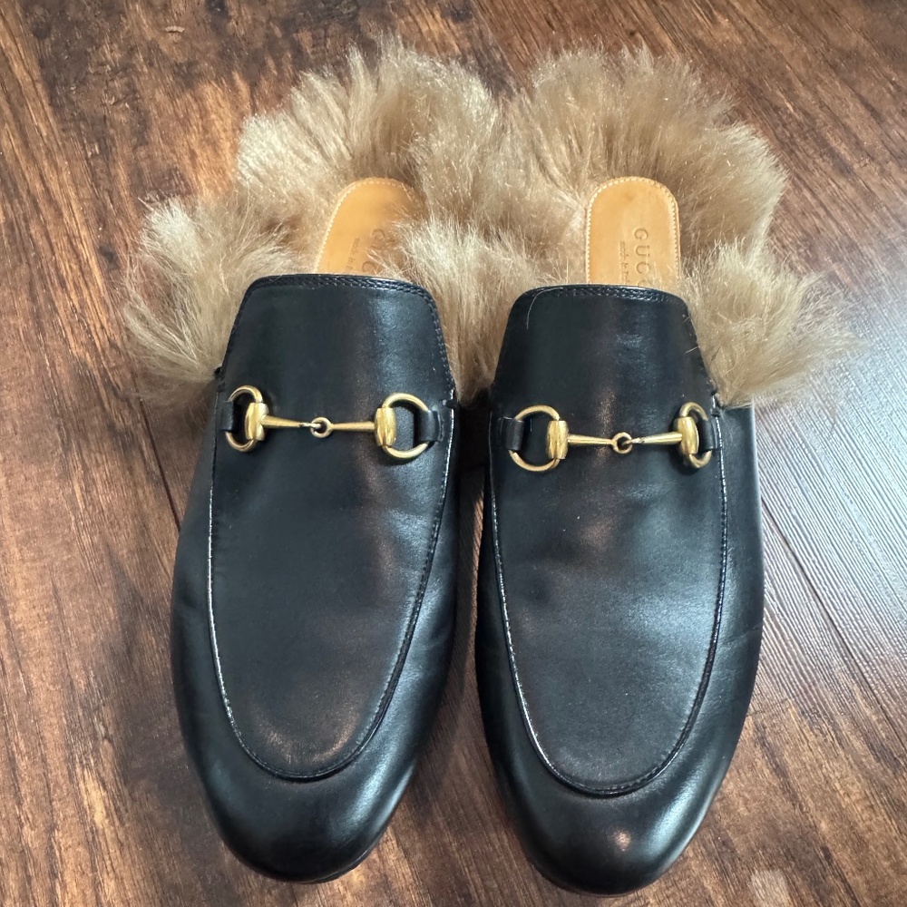 Gucci Women's Princetown Apron Toe Mules